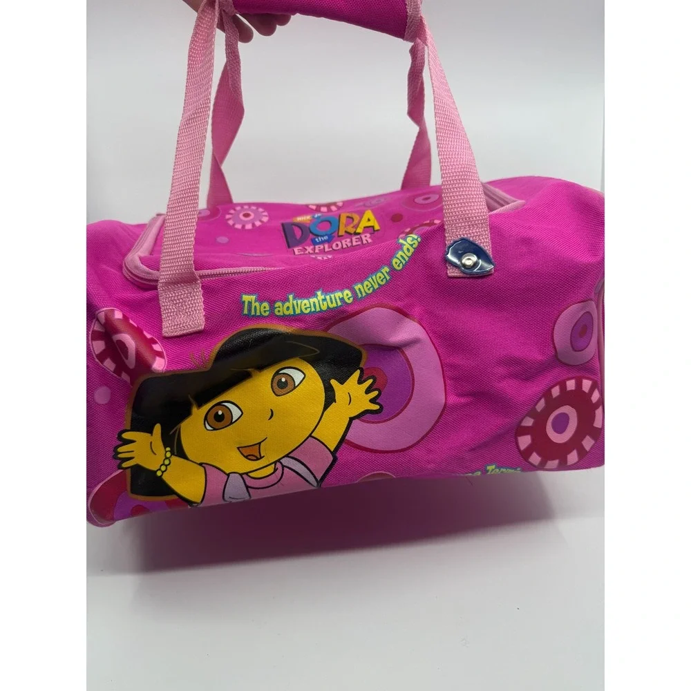 Vintage 2008 Dora The Explorer Mini Duffel Bag Pink Nick Jr Y2k Kids